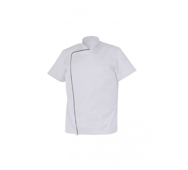 VESTE DE CUISINE MANCHES COURTES MARC BLANC/NOIR 
