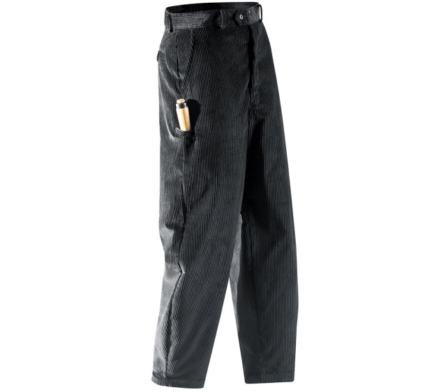 PANTALON DE TRAVAIL HOMME/FEMME DEMI-BALLON SAUMUR VELOURS NOIR EJ. L