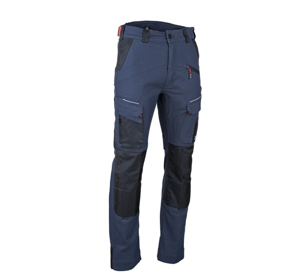 PANTALON STELLAIRE POCHES GENOU MARINE/NOIR