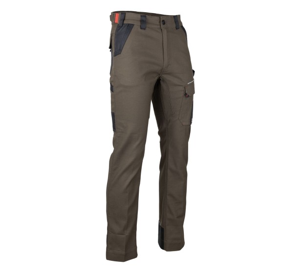 PANTALON RADIO MARRON/ NOIR 
