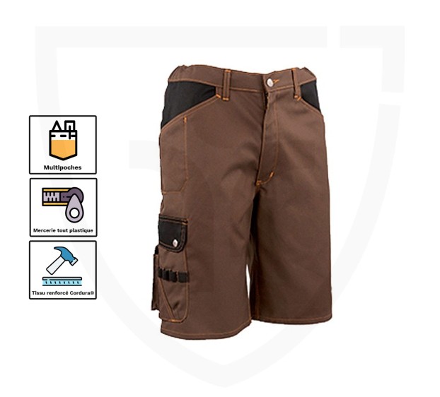 BERMUDA CRAFT WORKER  MARRON/NOIR