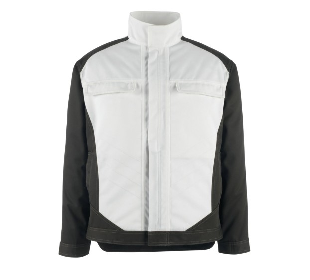 VESTE DE TRAVAIL HOMME/FEMME MAINZ BLANC/ANTHRACITE FONCE T.3XL