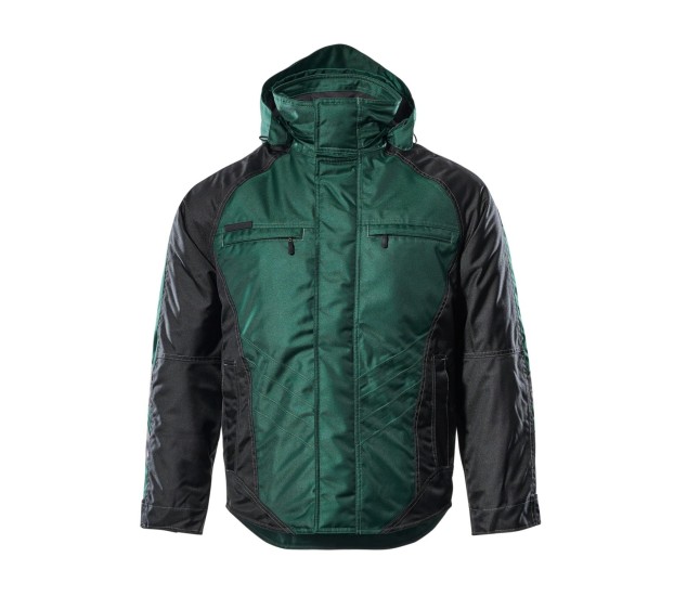 VESTE HIVER DE TRAVAIL HOMME/FEMME FRANKFURT VERT BOUTEILLE/NOIR T.3XL