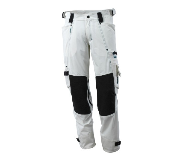 PANTALON DE TRAVAIL AVEC POCHES GENOULLÈRES ADVANCED BLANC