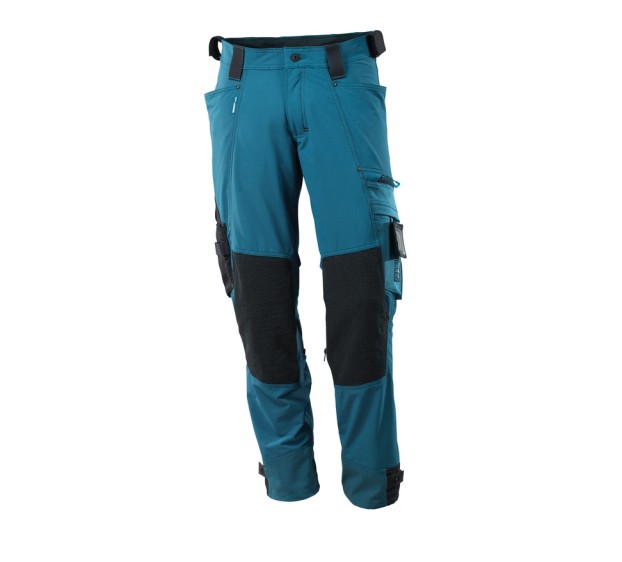 PANTALON DE TRAVAIL AVEC POCHES GENOULLÈRES ADVANCED BLEU PETROLE T.66/C68