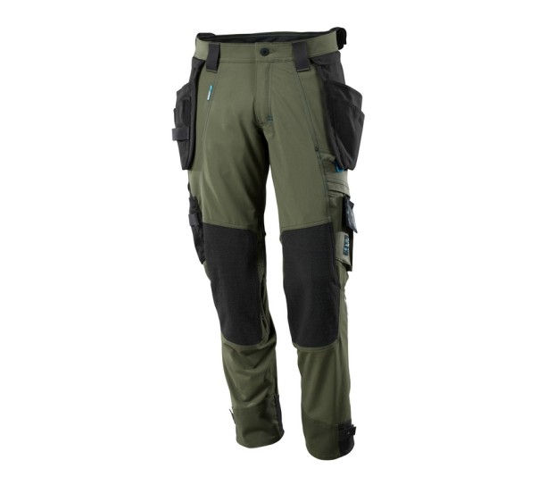 PANTALON DE TRAVAIL AVEC POCHES GENOULLÈRES FLOTTANTES ADVANCED VERT T.61/C64