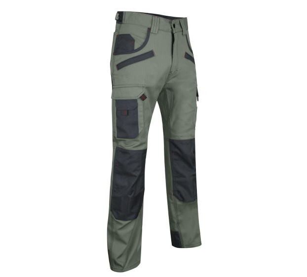 PANTALON DE TRAVAIL HOMME/FEMME AUTHENTIC SECATEUR KAKI/GRIS NUIT