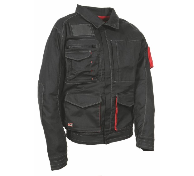 VESTE DE TRAVAIL HOMME/FEMME DIPPACH NOIR/ROUGE