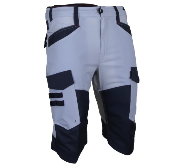 BERMUDA DE TRAVAIL CARGO RIPSTOP UNIVERSGRIS CLAIR/GRIS NUIT