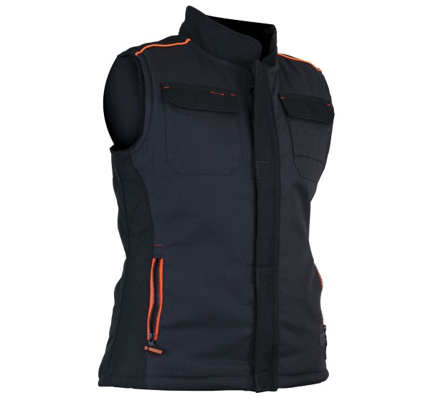 GILET DE TRAVAIL/BODYWARMER FEMME MADISON GRIS NUIT/NOIR