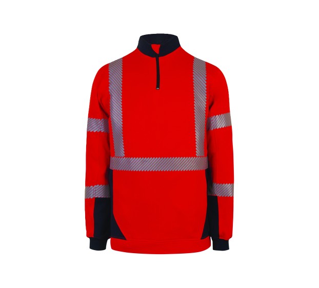SWEAT RÉFLÉCHISSANT DARWIN ROUGE FLUO/MARINE