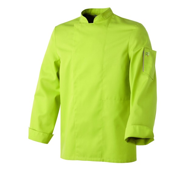 VESTE DE CUISINE HOMME/FEMME NERO MANCHES LONGUES PISTACHE 