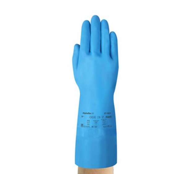 Gants Médicaux En Nitrile Deux Gants Chirurgicaux Bleus Isolés Sur