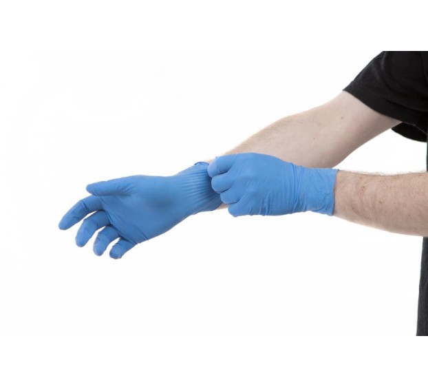 GANTS NITRILE JETABLES BLEU NON POUDRES