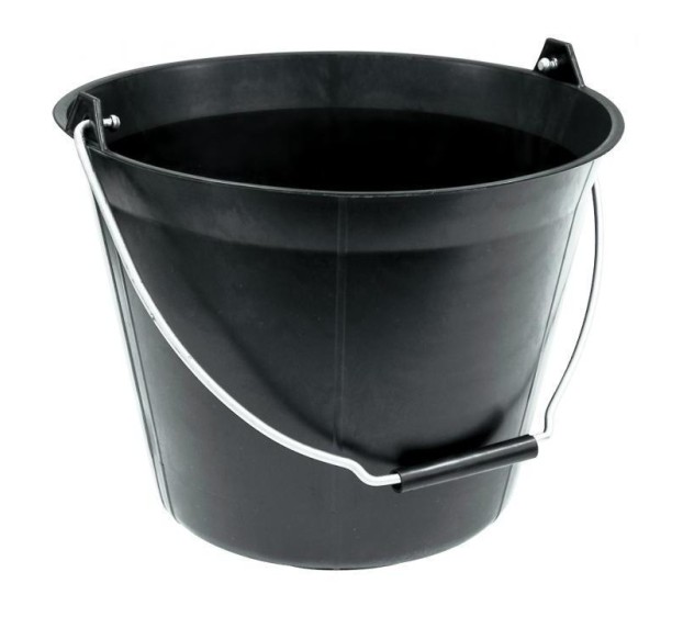 SEAU PLASTIQUE LAVAGE ROND RENFORCÉ NOIR