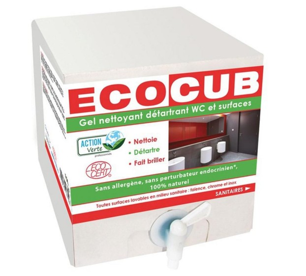 PRODUIT NETTOYANT SANITAIRES ECOCUB ECOCERT 10 L