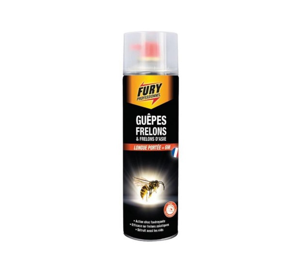 AEROSOL DESTRUCTEUR D'INSECTES VOLANTS FURY GUEPES & FRELONS 500 ML