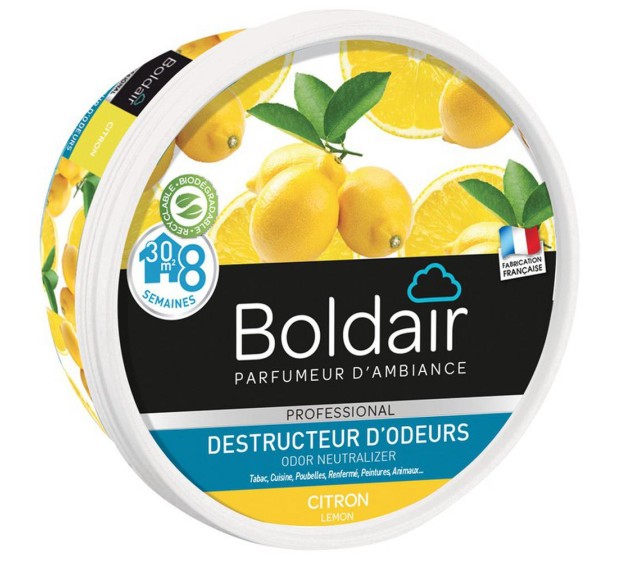 GEL DESTRUCTEUR D'ODEURS BOLDAIR CITRON 300 G