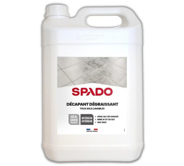 PRODUIT DE NETTOYAGE SOLS SPADO DÉCAPANT DÉGRAISSANT 5 L