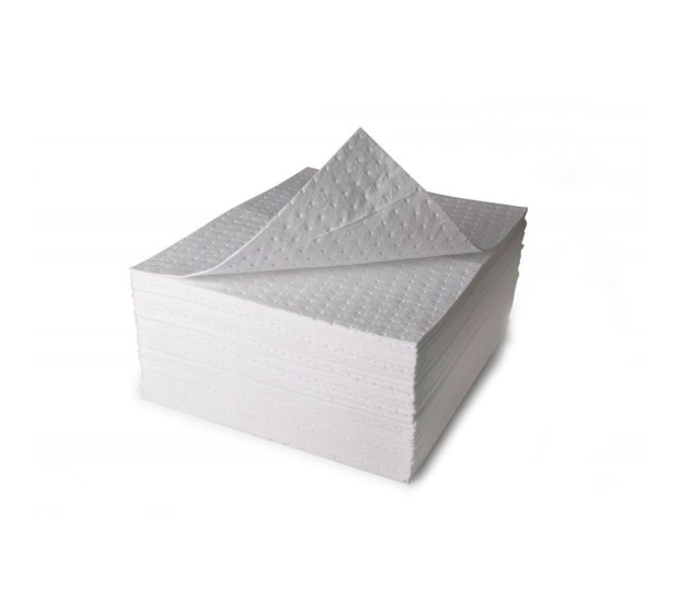 FEUILLE HAUTE DENSITÉ ABSORBANT HUILE/HYDROCARBURES (CARTON DE 100)