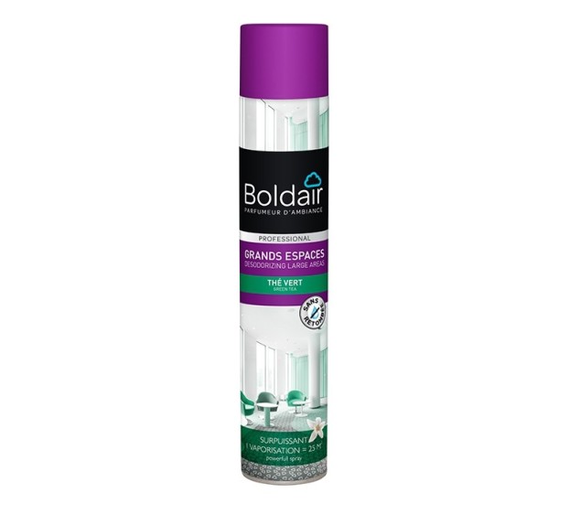 AEROSOL DESODORISANT SURPUISSANT BOLDAIR PARFURMANT 750 ML THE VERT