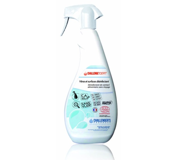 PRODUIT DE NETTOYAGE DES VITRES & SURFACES ECOCERT 750 ML