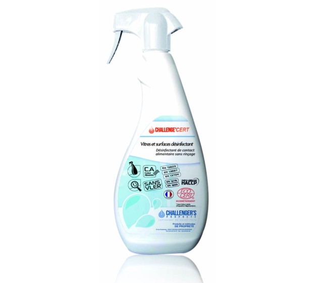 PRODUIT DE NETTOYAGE VITRES & SURFACES ECOCERT 750 ML