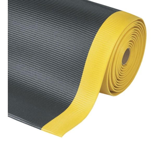 TAPIS ANTIFATIGUE & ANTIDÉRAPANT CROSSRIB SOF TRED JAUNE/NOIR 91 CM x LE METRE