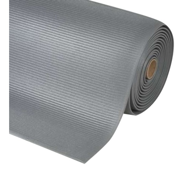 TAPIS ANTIFATIGUE & ANTIDÉRAPANT CROSSRIB SOF TRED GRIS 91CM x 150 CM