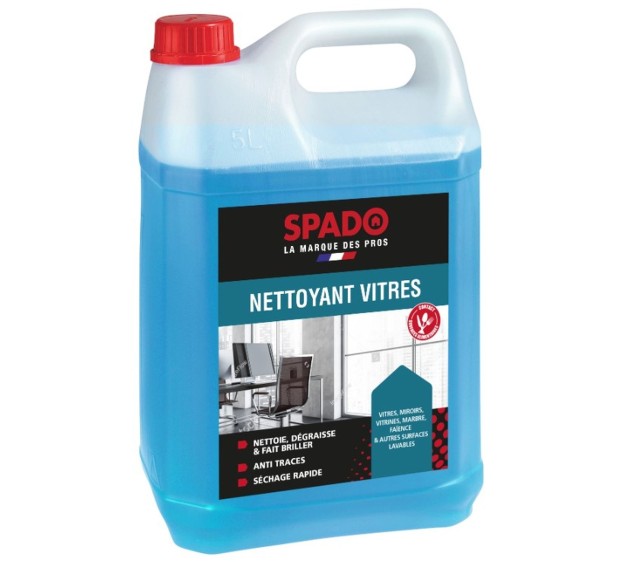 PRODUIT DE NETTOYAGE VITRES SPADO PROFESSIONNEL NETTOYANT VITRES 5 L