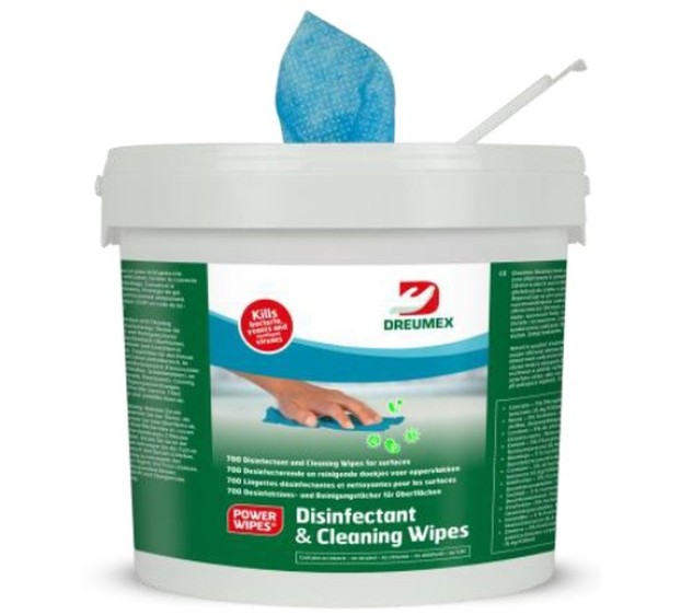 SEAU 700 LINGETTES AGRO BLEUES NETTOYANTES ET DESINFECTANTES