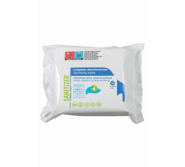 LINGETTES DÉSINFECTANTES VIRUCIDES SANITZER (SACHET DE 30)