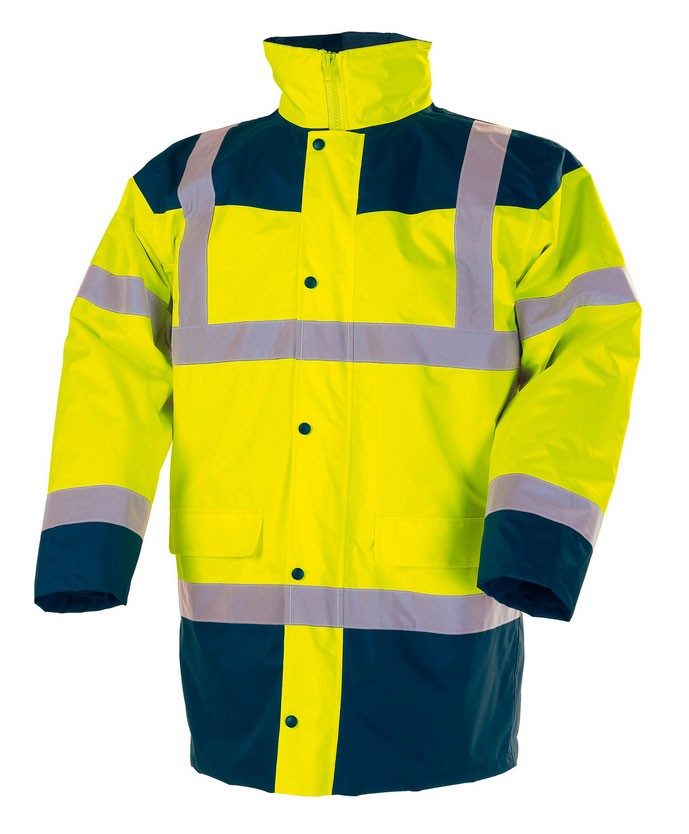 PARKA HAUTE VISIBILITÉ PIAMA JAUNE FLUO/MARINE