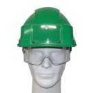 CASQUE DE CHANTIER IRIS 2 AVEC PORTE-BADGE VERT SANS AERATION