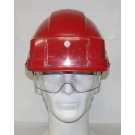 CASQUE DE CHANTIER IRIS 2 AVEC PORTE-BADGE ROUGE SANS AERATION