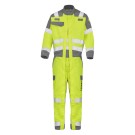 COMBINAISON DOUBLE ZIP HAUTE VISIBILITE/ANTISTATIQUE/IGNIFUGE/SOUDEUR/ANTI-ACIDE/ATEX NEVADO 300 XP JAUNE FLUO/GRIS ACIER