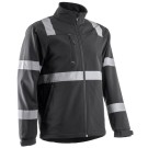 VESTE SOFTSHELL AGENT DE SECURITE INCENDIE VIGILE NOIR