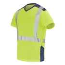 T-SHIRT HAUTE VISIBILITÉ MANCHES COURTES FLUO SAFE XP JAUNE FLUO/MARINE T. 4XL