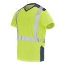 T-SHIRT HAUTE VISIBILITÉ MANCHES COURTES FLUO SAFE XP JAUNE FLUO/MARINE