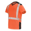 T-SHIRT HAUTE VISIBILITÉ MANCHES COURTES FLUO SAFE XP ORANGE FLUO/GRIS CHARCOAL