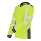 T-SHIRT HAUTE VISIBILITÉ MANCHES LONGUES FLUO SAFE XP JAUNE FLUO/MARINE