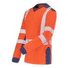 T-SHIRT HAUTE VISIBILITÉ MANCHES LONGUES FLUO SAFE XP ORANGE FLUO/MARINE T. 4XL