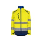 VESTE RÉFLÉCHISSANTE HOMME/FEMME SOFTSHELL LONG LIFE JAUNE FLUO/MARINE 