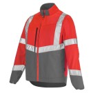 BLOUSON HAUTE VISIBILITÉ LUTEA PI ROUGE FLUO/GRIS MINERAL
