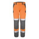 PANTALON HAUTE VISIBILITE/ANTISTATIQUE/IGNIFUGE/SOUDEUR/ANTI-ACIDE/ATEX ESCORIAL 300 XP ORANGE FLUO/GRIS CHARCOAL