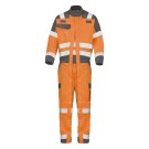COMBINAISON DOUBLE ZIP HAUTE VISIBILITE/ANTISTATIQUE/IGNIFUGE/SOUDEUR/ANTI-ACIDE/ATEX CONDOR 300 XP ORANGE FLUO/GRIS CHARCOAL