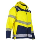 VESTE RÉFLÉCHISSANTE HOMME/FEMME SOFTSHELL VISEUR JAUNE FLUO/MARINE