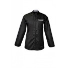VESTE DE CUISINE HOMME/FEMME FLORENT MANCHES LONGUES GRIS/NOIR 