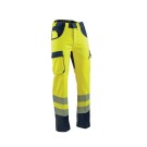 PANTALON RÉFLÉCHISSANT HOMME/FEMME CAPTEUR JAUNE FLUO/BLEU FONCE 