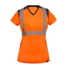 TEE-SHIRT HAUTE VISIBILITE BAHIA ORANGE FLUO/MARINE 